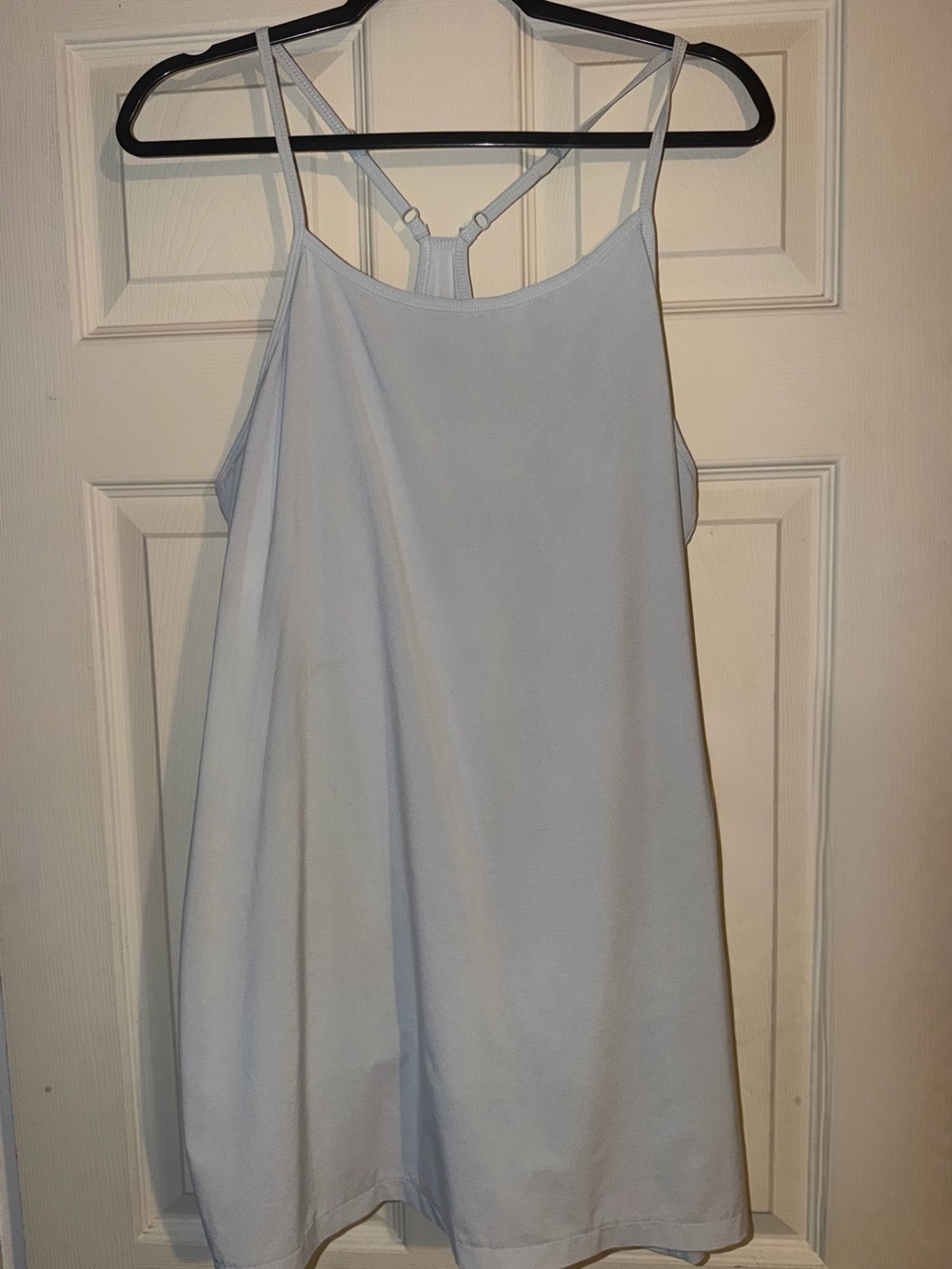 Light Blue Strappy Workout Mini Dress with Racerback